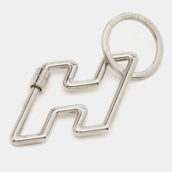 Pre Owned Hermes H Too Speed Stainless Steel Key Ring
