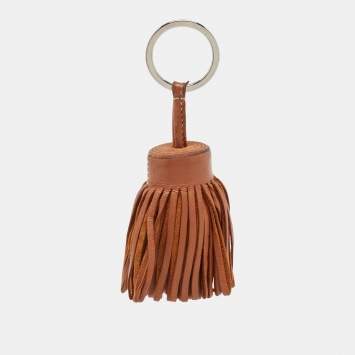 Pre Owned Hermes Gold Swift Leather Carmen Tassel Key Ring