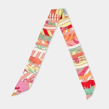 Pre Owned Hermes Multicolor Astrologie Nouvelle Silk Twilly