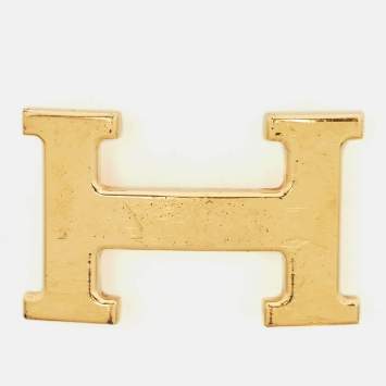 Pre Owned Hermes Gold Plated H Belt Buckle