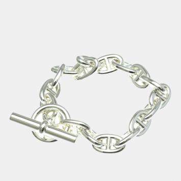Hermes Silver Chaine D'ancre Chain Bracelet