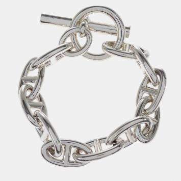 Hermes Silver Chaine d'Ancre GM Chain Bracelet  