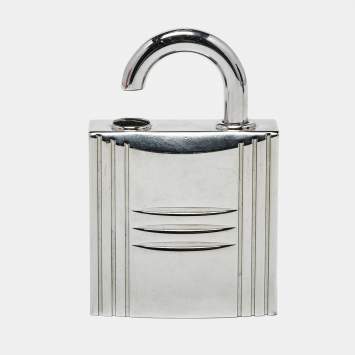 Hermès Padlock Silver Tone Refillable Parfum Bag Charm