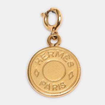 Pre Owned Hermès Gold Tone Metal Bijouterie Fantaise Pendant