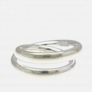 Pre Owned Hermes Vertige Ring Silver 925 Fashion Band Ring EU 54