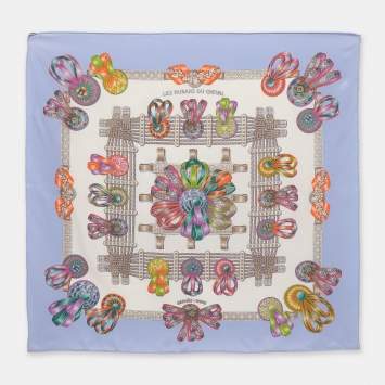 Pre Owned Hermès Multicolor Silk Les Rubans Du Cheval Scarf