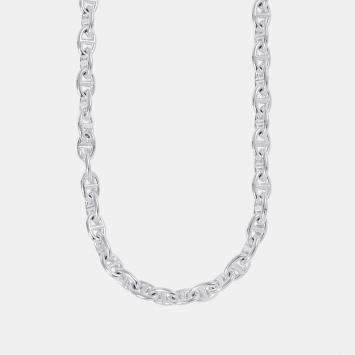 Pre Owned Hermes Chaine D'Ancre 43 Frames Necklace PM Silver 925