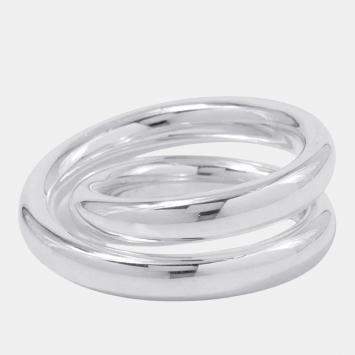 Pre Owned Hermes Caba Cityslide Clutchertige Ring Size 54/#14 Sv925