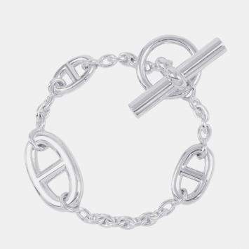 Pre Owned Hermes Chaine D'Ancre Farandole Bracelet Size Xs Sv925