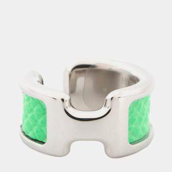 Pre Owned Hermes Ear Cuff O Lamp PM Vertcomic Metal Epsom