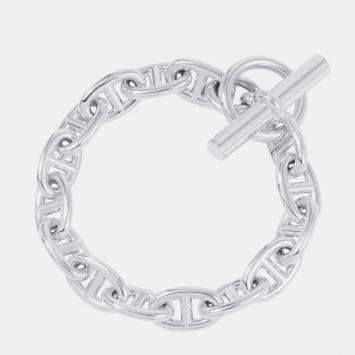 Pre Owned Hermes Chaine D'Ancre Bracelet 15 Frames Size MM Sv925