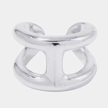 Pre Owned Hermes Osmoz Ring Size Gm EU 53 Silver 925