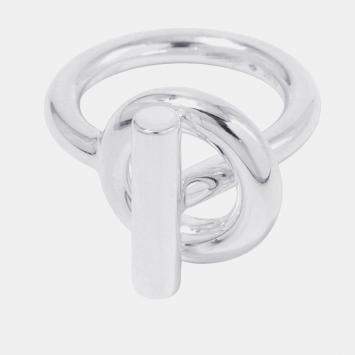 Pre Owned Hermes Echappee Silver 925 Ring MM EU 51 