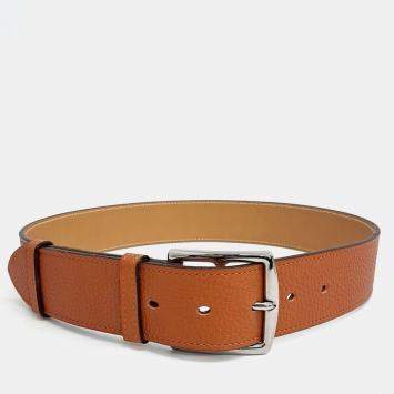مملوكة مسبقًا Hermes Brown Leather Belt
