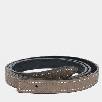 مملوكة مسبقًا Hermes Brown Leather Belt Strap
