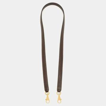 Pre Owned Hermes Bag Shoulder Strap Moka Clemence Leather