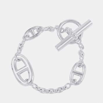 Pre Owned Hermes Chaine D'Ancre Farandole Bracelet Size Xs Sv925