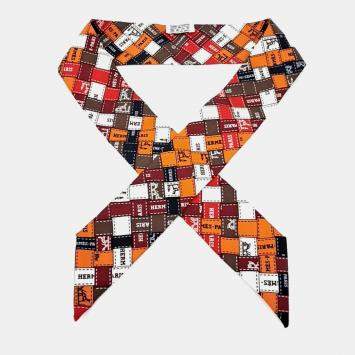 Pre Owned Hermes Multicolor Silk Twilly