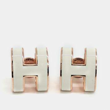 Pre Owned Hermes Pop H logo earrings