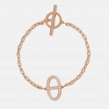 Pre Owned سوار هيرميس شين دونكر كونتور حجم صغير جداً ذهب وردي عيار 18