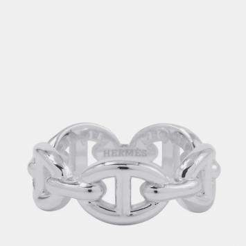 Pre Owned Hermes Chaine D'Ancre Anchene Ring Size Pm/53/#13 Sv925