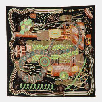 Pre Owned وشاح هيرمس بيير ماري حرير متعدد الألوان