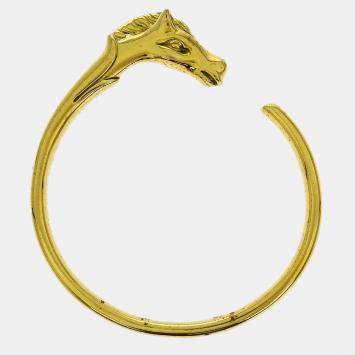Pre Owned Hermes Cheval Horse Bracelet Bangle Gold