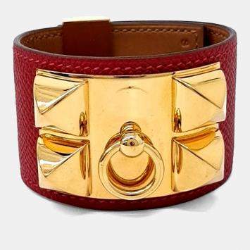 Pre Owned Hermes Leather Collier De Ciens Bracelet