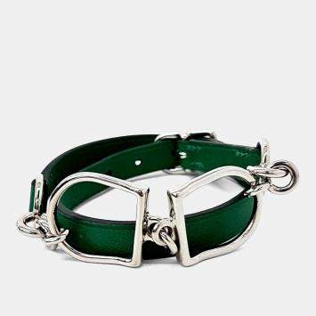Pre Owned Hermes Leather Etrier Bracelet