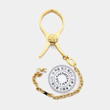 Pre Owned Hermes Metal Key Ring And Glove Ring