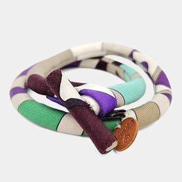 Pre Owned Hermes Silk Petit H Silk Bracelet