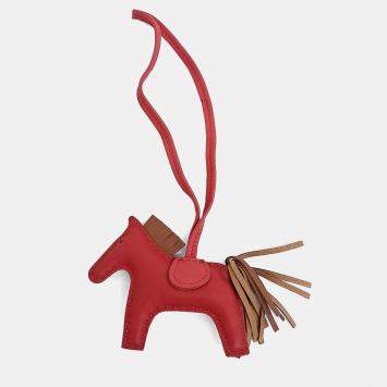مملوكة مسبقًا Hermes Rodeo Leather Bag Charm Small