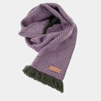 Pre Owned Hermes Green, Purple Cashmere Muffler