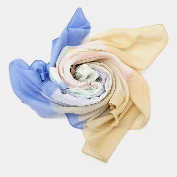 Pre Owned Hermes Multicolor Cashmere Silk Scarf