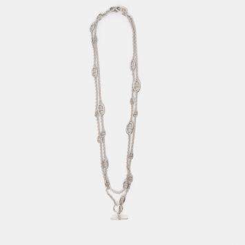 Pre Owned Hermes Sterling Silver Farandole 160 Necklace