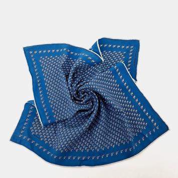 Pre Owned Hermes Blue Silk Petite Scarf