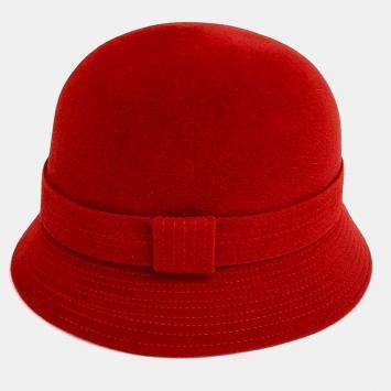 Pre Owned Hermes Red felt hat