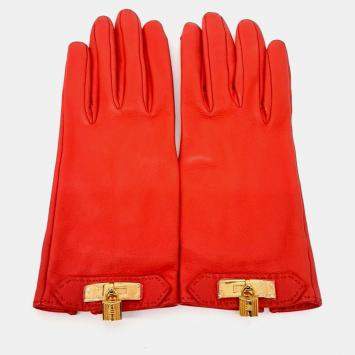 مملوكة مسبقًا Hermes Kelly Red gloves