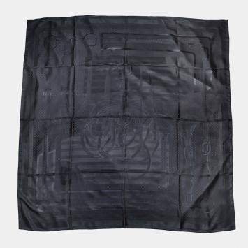 Pre Owned Hermes Giant Square Jacquard "Coaching" Size 135 Encre / Marine Silk100%