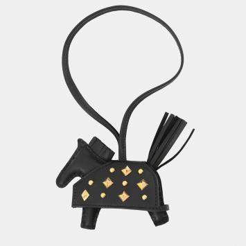 Pre Owned Hermes Robeo Padlock Black Lambskin