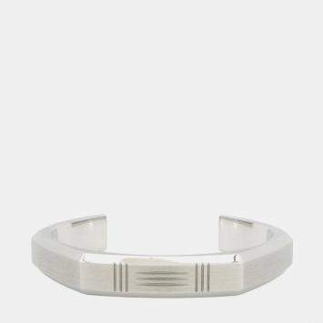 Pre Owned Hermes Toolbox Bangle Size T4 Stainless Steel