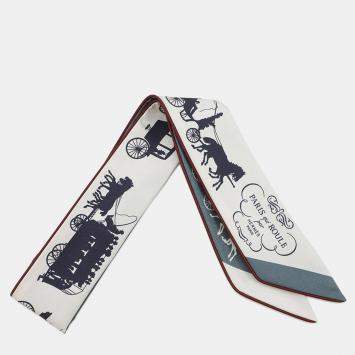 Pre Owned Hermes Paris On Wheels: The Jules Craie / Bag / Ardoise Silk 100%