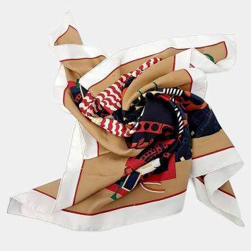 Pre Owned وشاح هيرمس حرير متعدد الألوان