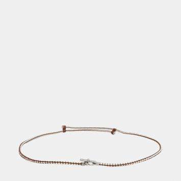 Pre Owned حزام هيرمس جلد بني/بيج