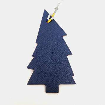 Pre Owned Hermes Petit H Petit Hache Blue Leather Bag Charm