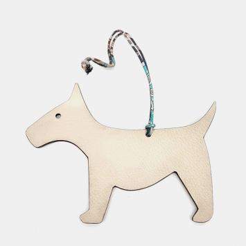 Pre Owned Hermes Petit H Petit Hache Beige Leather Bag Charm