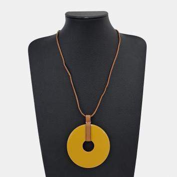 مملوكة مسبقًا قلادة هيرمس قرن برتقالي بني