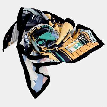 Pre Owned Hermes Multicolor Printed Silk Scarf