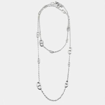 Pre Owned Hermes  Farandole Sterling Silver Long Necklace