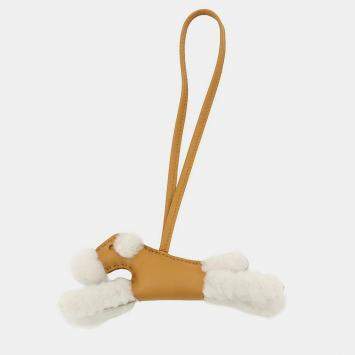 مملوكة مسبقًا Hermes Buddy Bag Charm Ecru/Sesame Mouton Lambskin